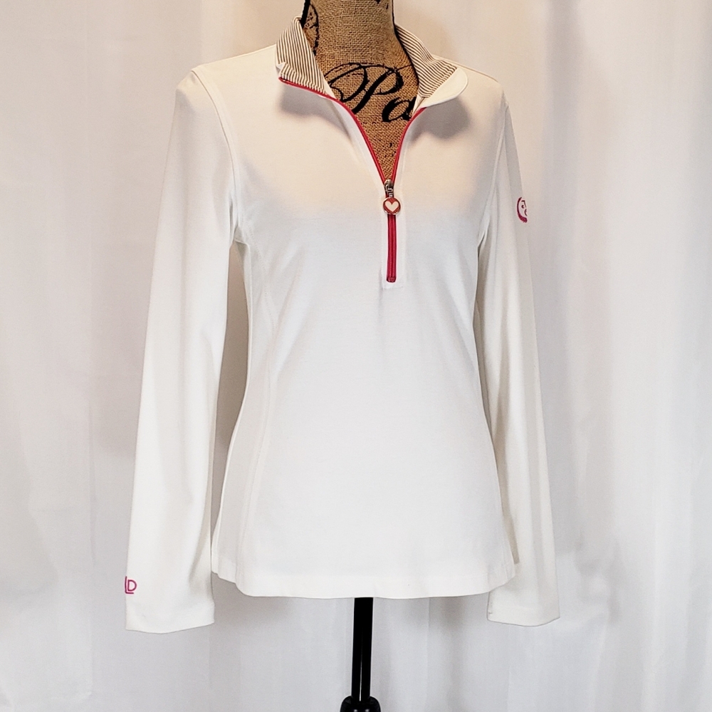 Lizzie Driver Quarter Zip Pullover Top